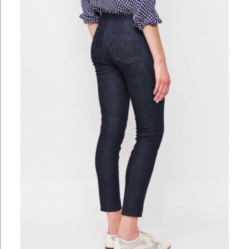 JBrand jeans skinny side zip dark wash denim capri ankle crop